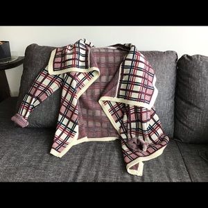 Slouchy knit wrap sweater